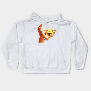 gecko gold ingot Kids Hoodie